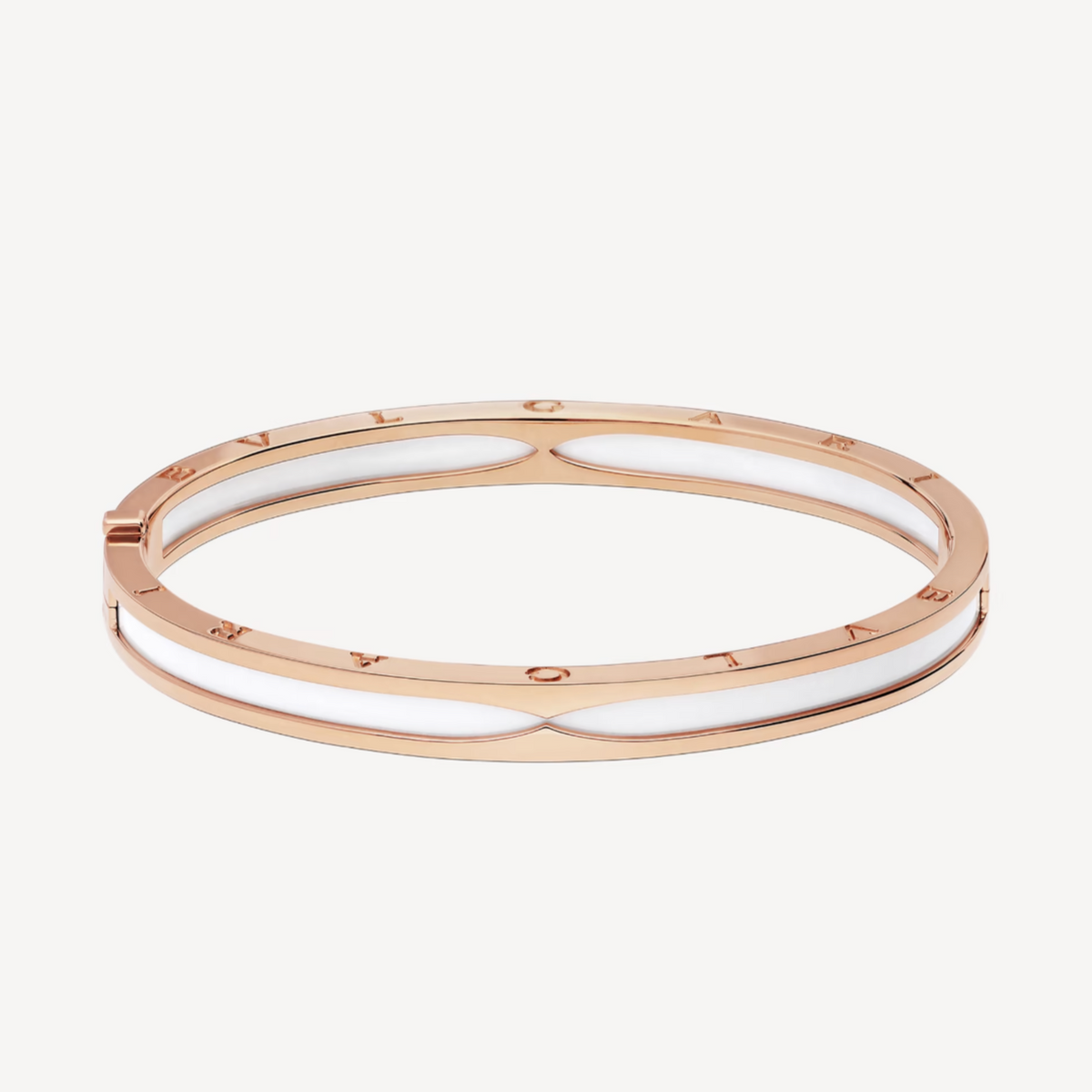 [Renovia Jewelry]ZERO 1 PINK GOLD WITH WHITE CERAMIC BRACELET