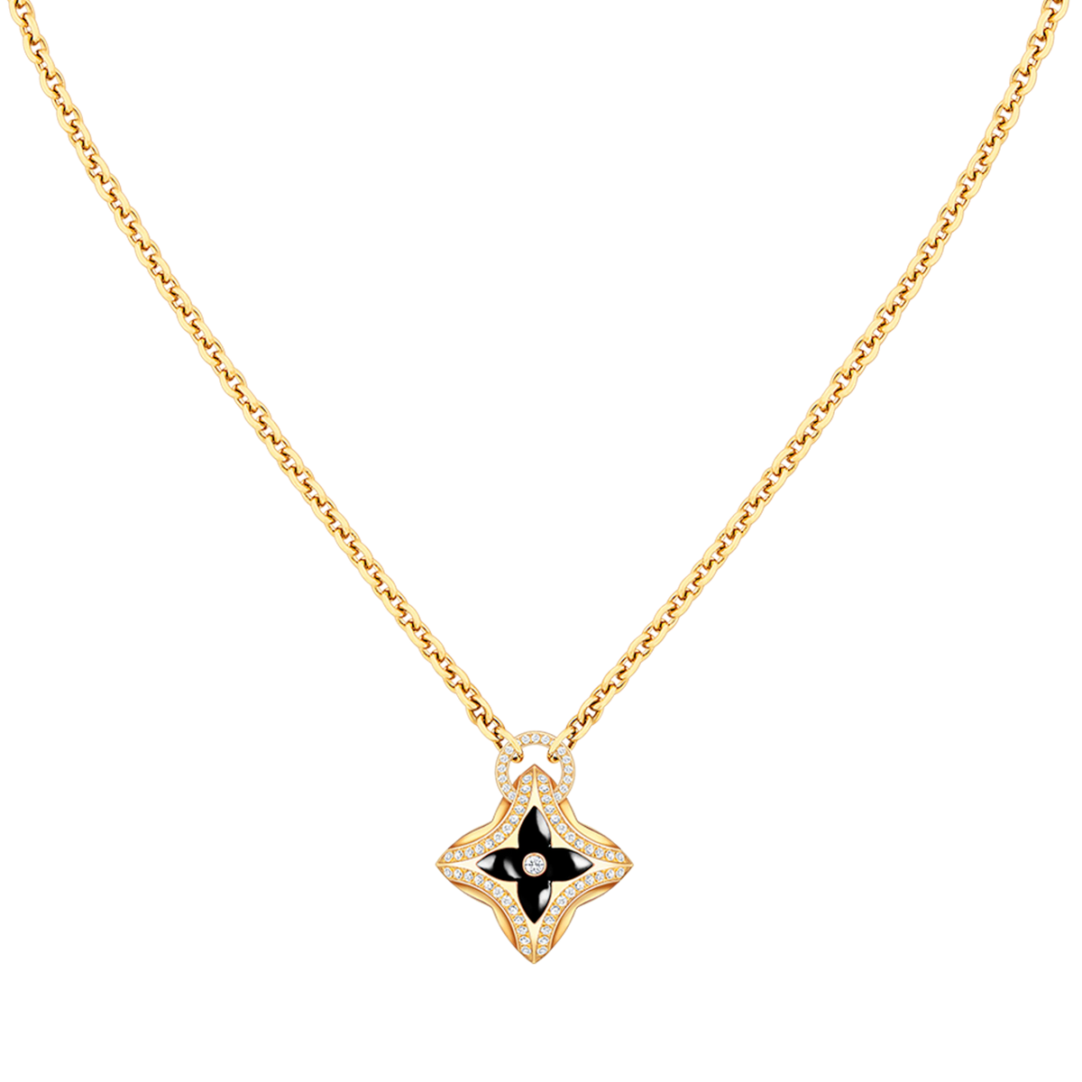 [Renovia Jewelry]STAR PEDANT PINK GOLD DIAMOND NECKLACE
