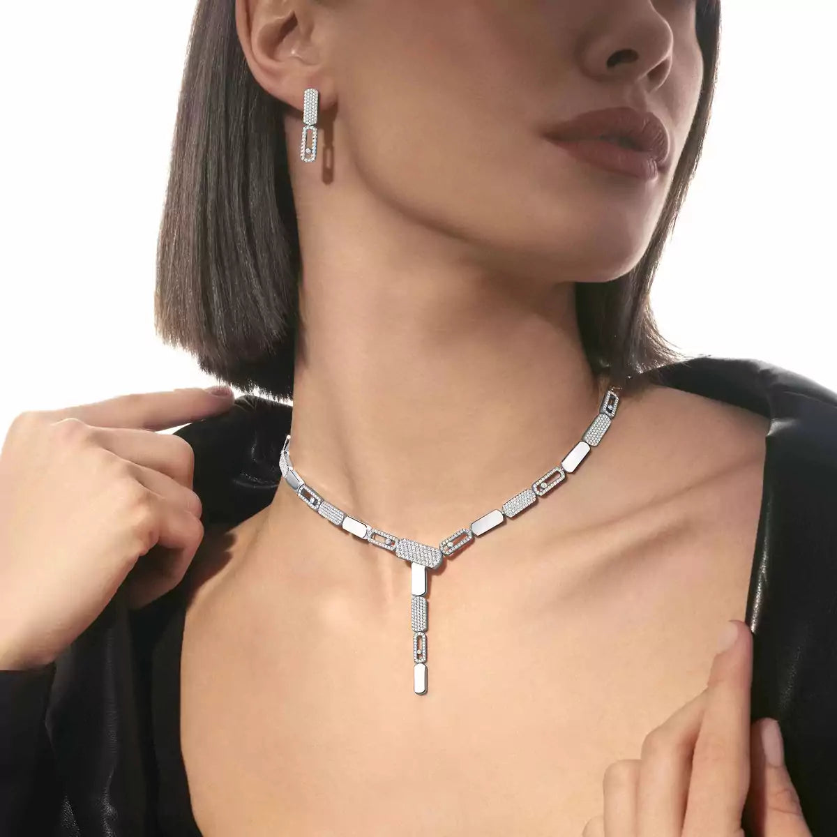 [Renovia Jewelry]Imperial Move SM Diamond Earrings