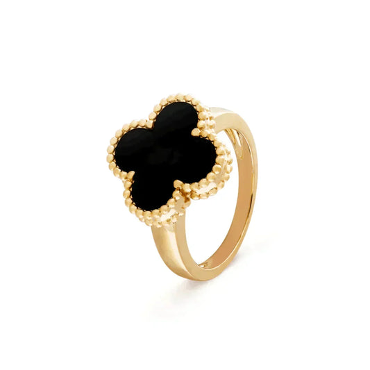 [Renovia Jewelry]CLOVER ONYX RING
